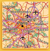 Paris france international airport map